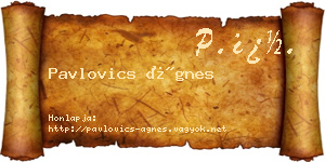 Pavlovics Ágnes névjegykártya